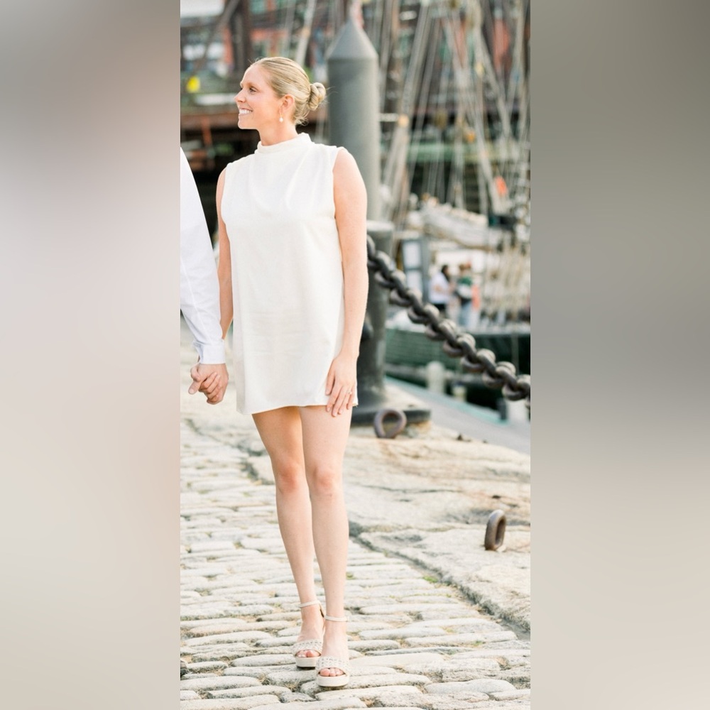 Short White shift dress